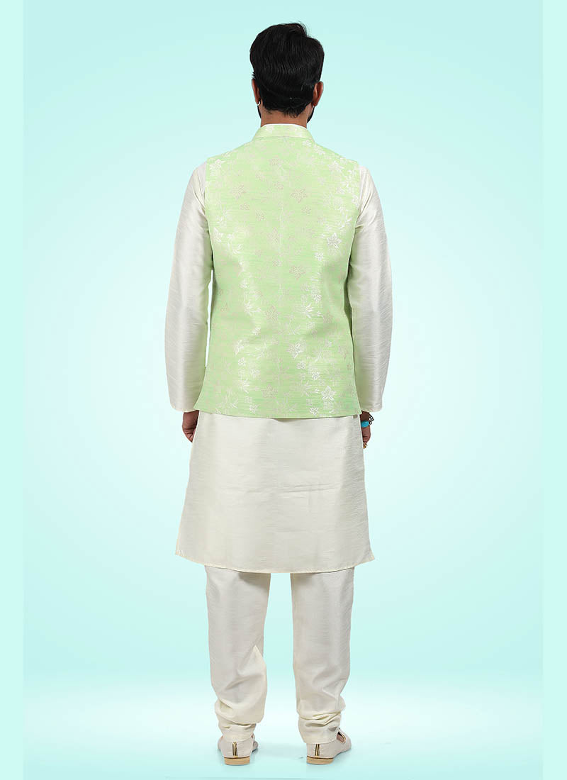 Timeless Elegant banarasi silk Premium Kurta Pajama | Designed for Those Who Appreciate True Craftsmanship