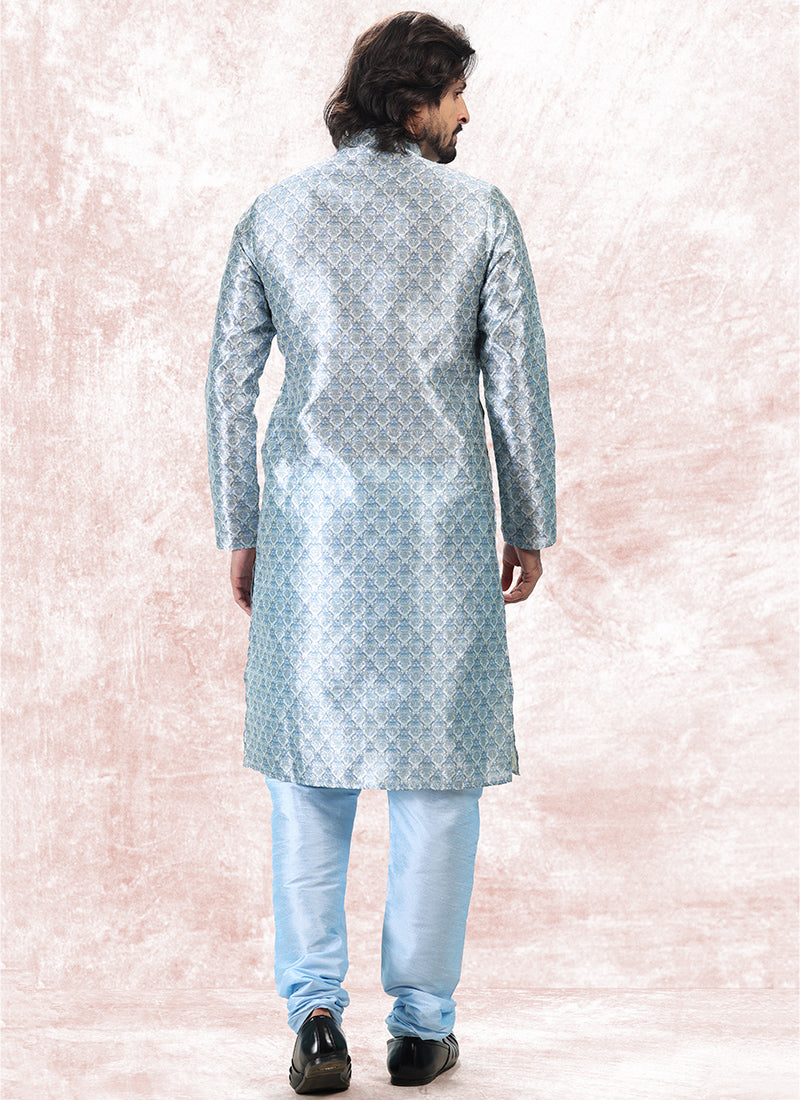 Exclusive Designer banarasi silk Premium Kurta Pajama | Perfect for Grand Celebrations & Traditional Gatherings