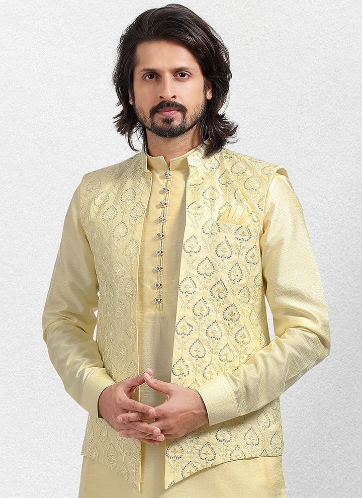 Luxurious Handcrafted art silk Premium Kurta Pajama | Designed to Elevate Your Style for Cultural Events