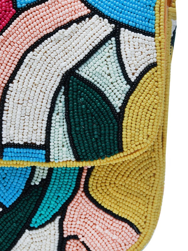 Poppy Multicolor Baguette Bag with Handle | Chic Designer Handbag