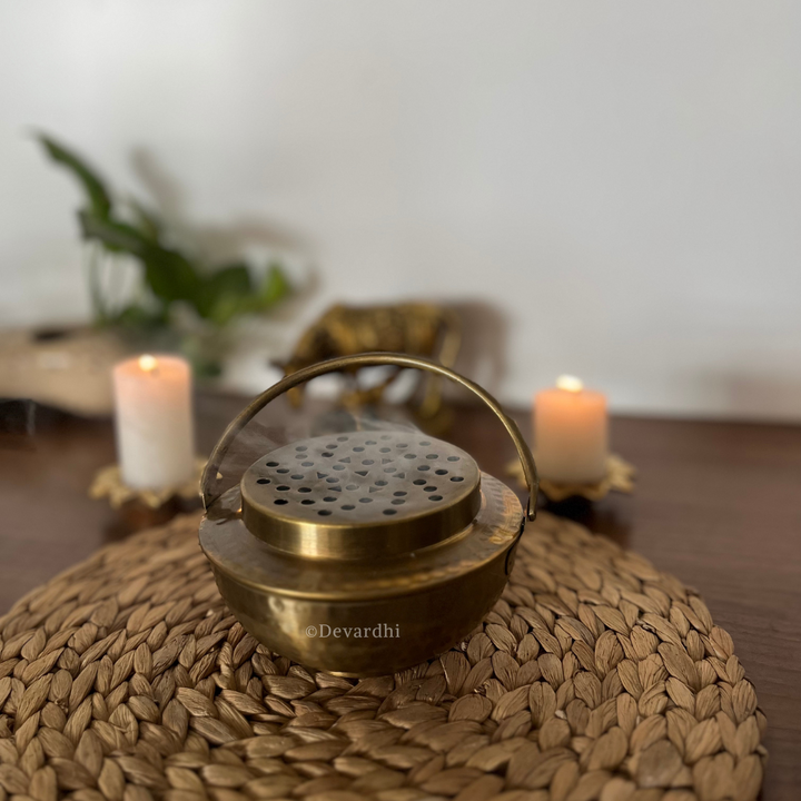 Fumée Brass Dhuna | Antique Handcrafted Brass Incense Holder