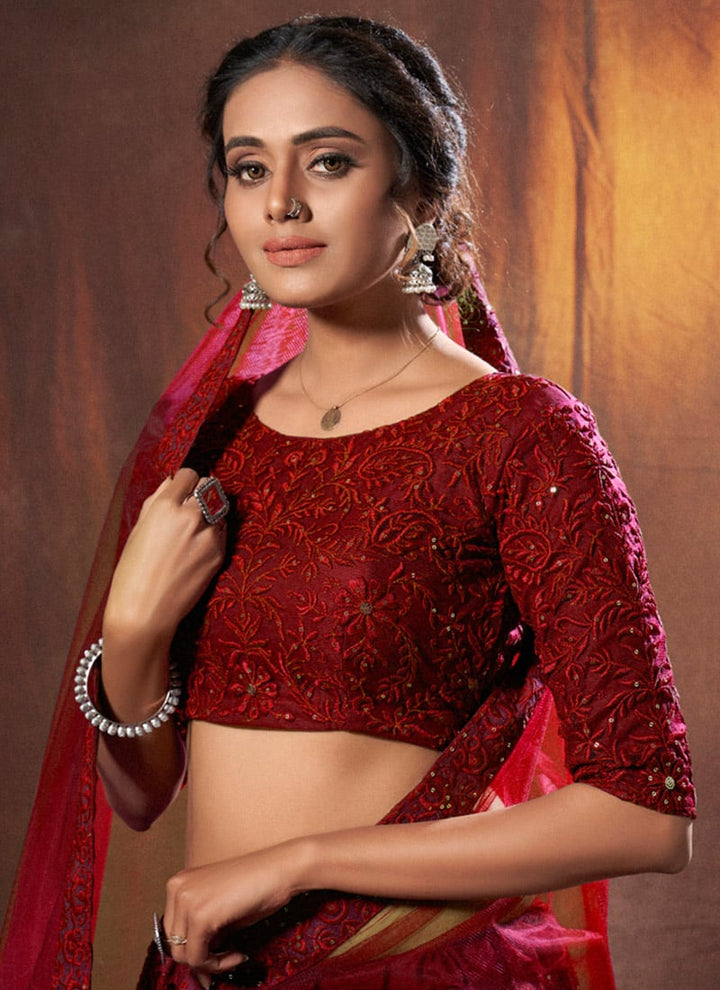 Designer Light Fancy Lehenga Thread & Sequins Work | Party Outfit & Festive Wear