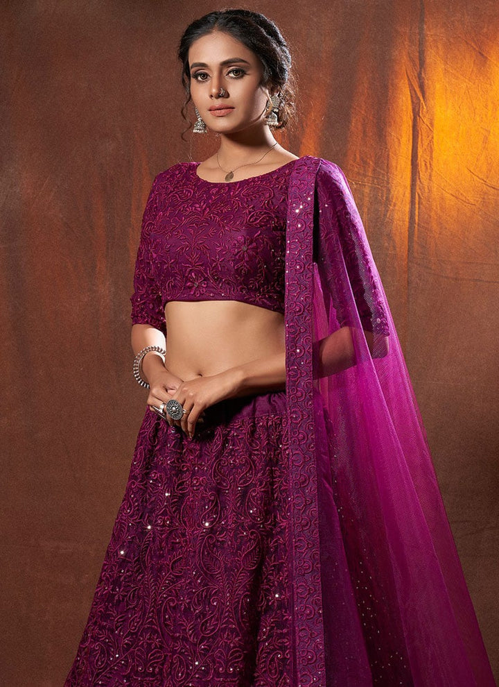 Designer Light Fancy Lehenga Thread & Sequins Work | Party Outfit & Festive Wear