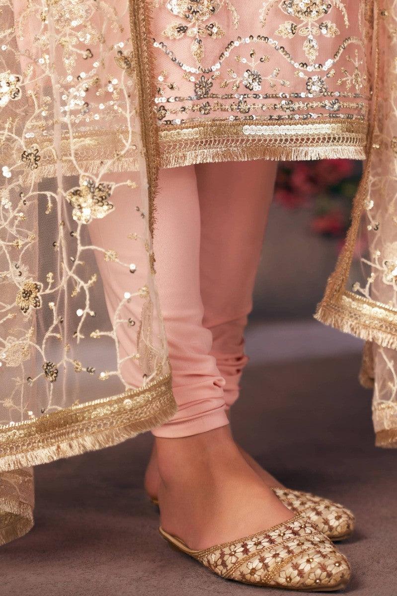 Wonderful Light Peach Thread | Embroidery Readymade Salwaar Kameez Collection