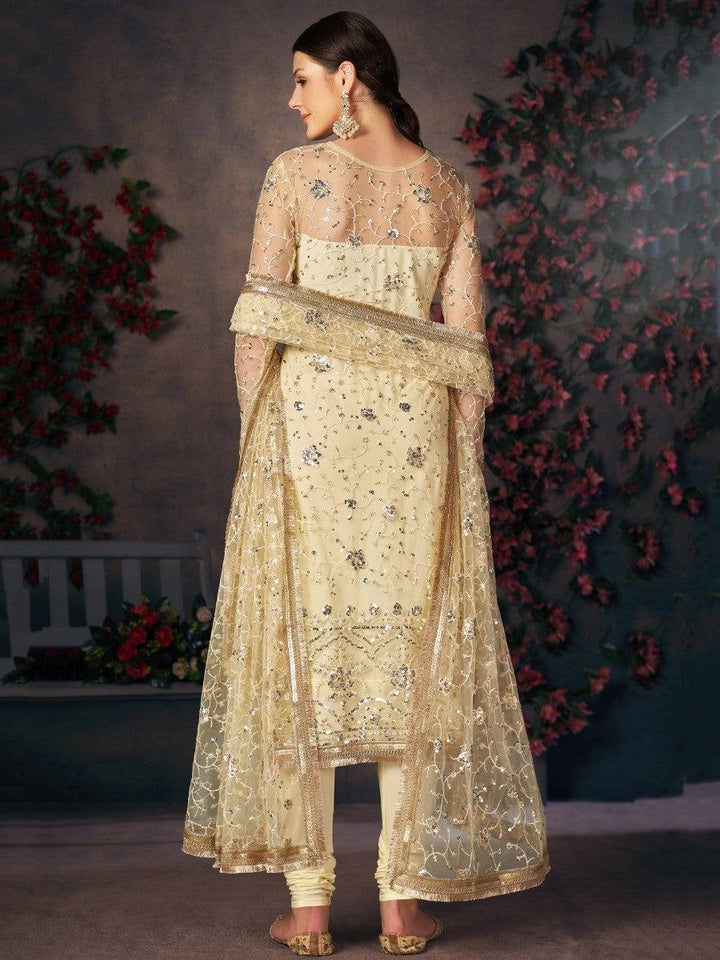Precious Lemon Yellow Thread | Embroidery Readymade Salwaar Kameez Style Statement