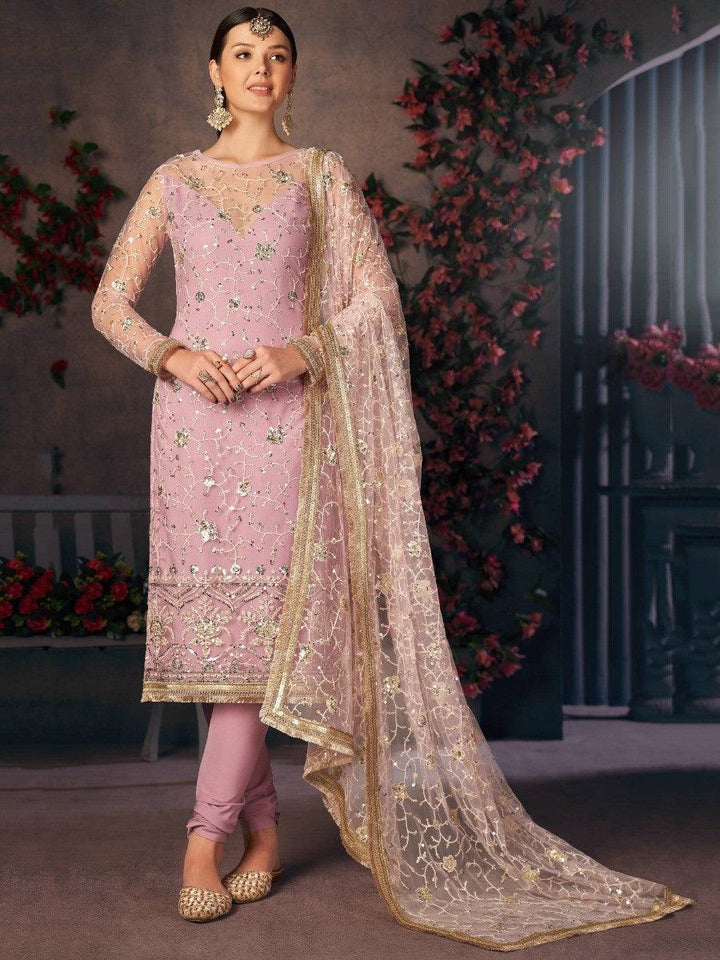 Lovely Light Lavender Thread | Embroidery Readymade Salwaar Kameez Signature Design
