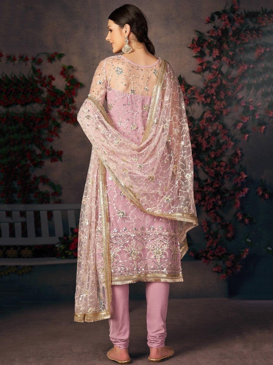 Lovely Light Lavender Thread | Embroidery Readymade Salwaar Kameez Signature Design