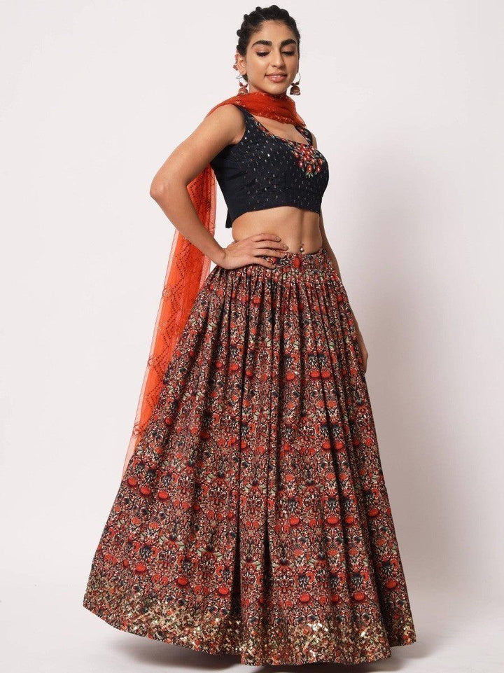 Prodigious Multi-Color Digital Printed | Art Silk Lehenga Choli Edition