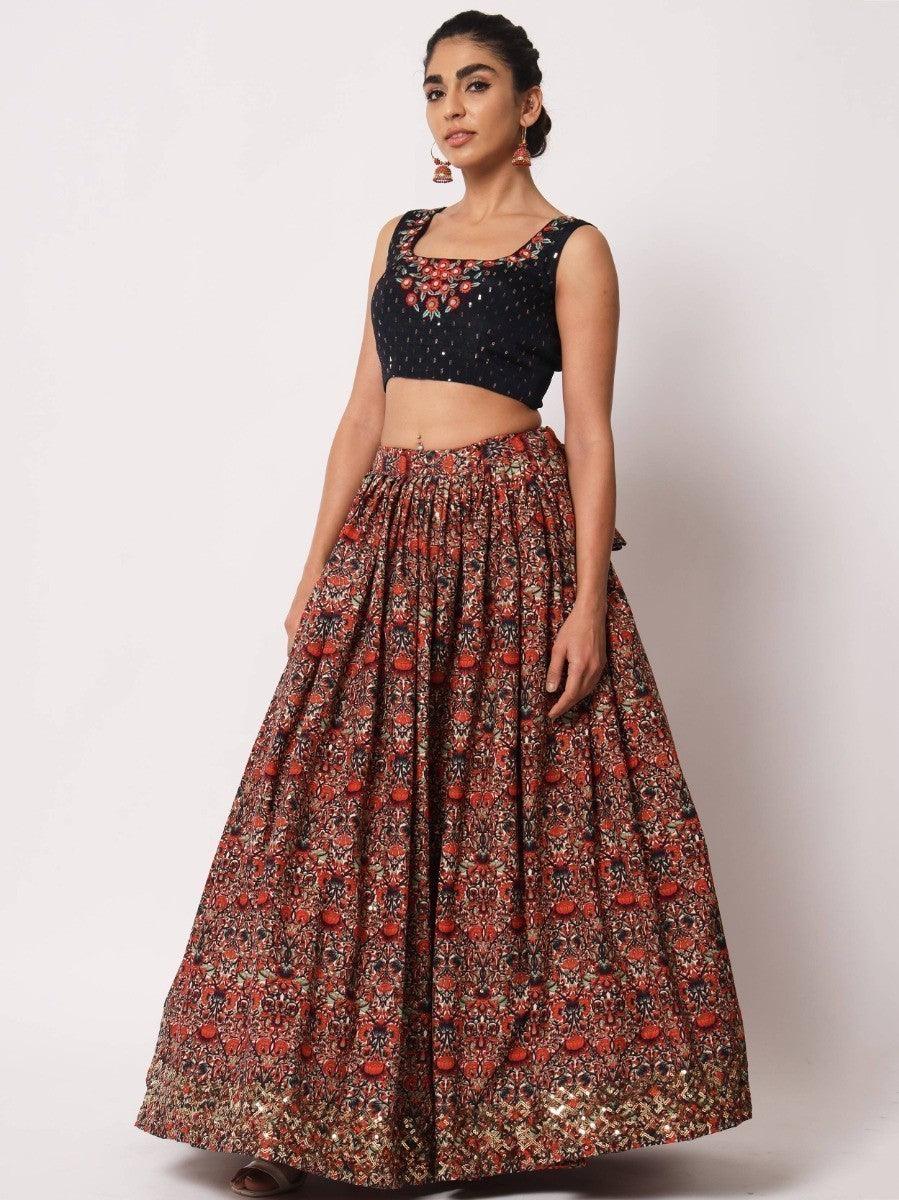 Prodigious Multi-Color Digital Printed | Art Silk Lehenga Choli Edition