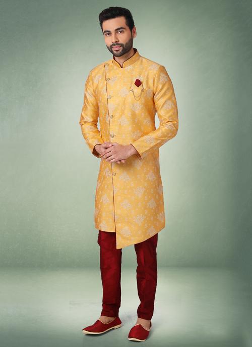 Royal Yellow Indowestern | Classic Ethnic Outfit for Men