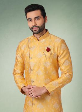 Royal Yellow Indowestern | Classic Ethnic Outfit for Men