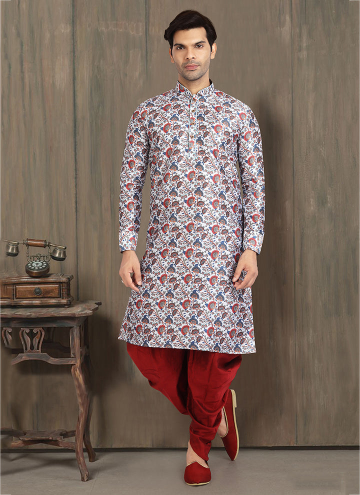 Multi-Color Kurta Pajama | Banarasi Silk Traditional Ethnic Wear for Men