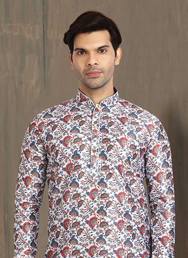 Multi-Color Kurta Pajama | Banarasi Silk Traditional Ethnic Wear for Men