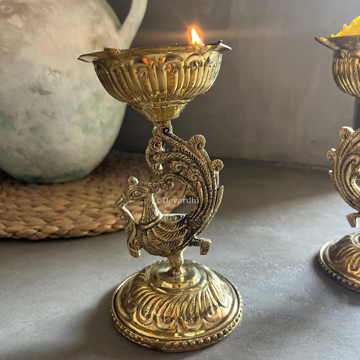 Arpan Dipak | Traditional Brass Oil Lamp for Pooja Rituals
