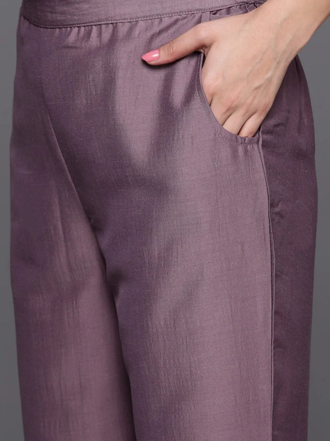 Sophisticated Viscose Chanderi Ensemble | Thread Work with Airy Dupatta