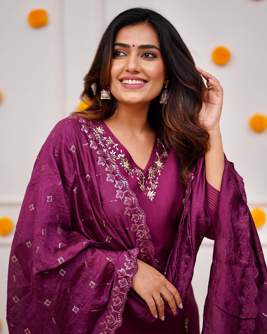 Embroidered Viscose Chanderi Kurta Set | Indian Ethnic Wear for Women