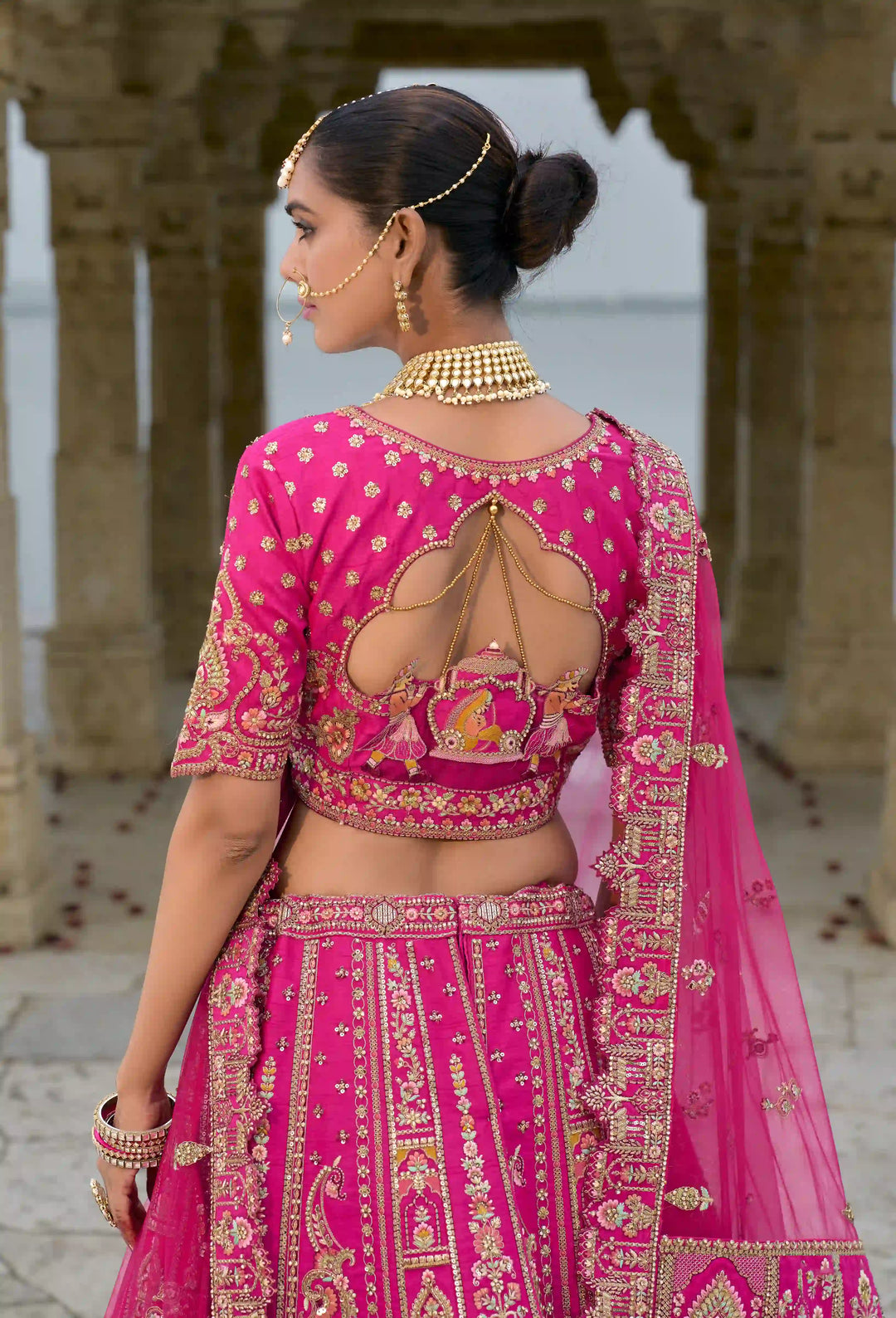 Elegant Bridal Silk Lehenga Choli | Art Silk with Zari & Sequins Work