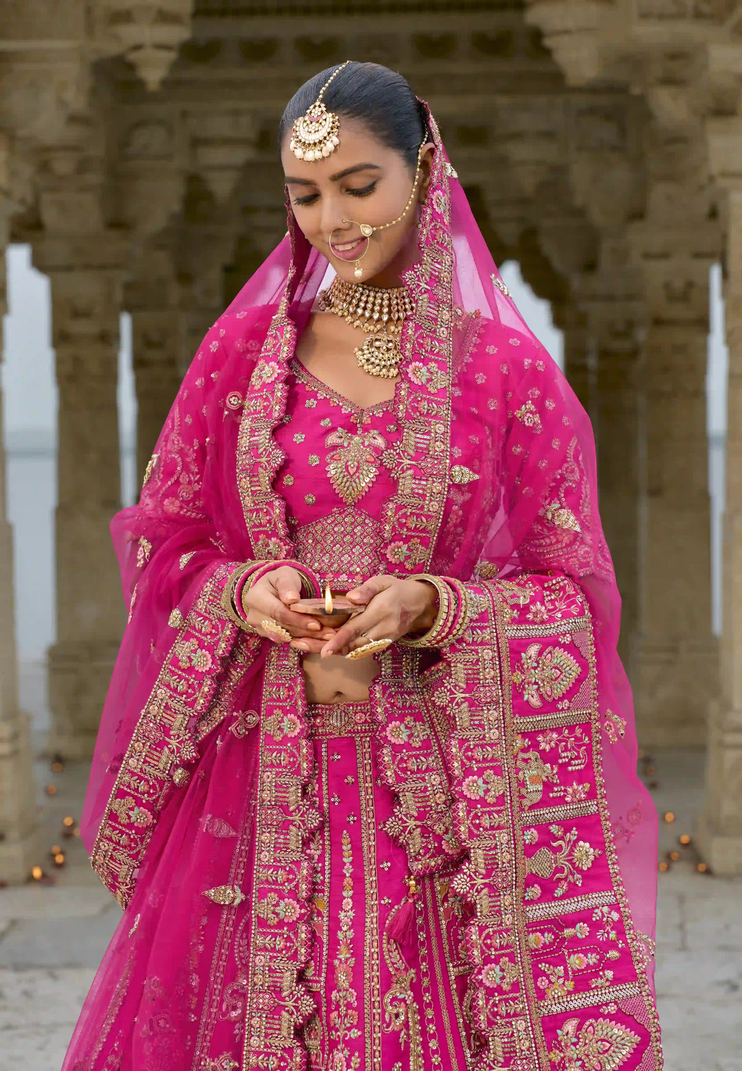 Elegant Bridal Silk Lehenga Choli | Art Silk with Zari & Sequins Work