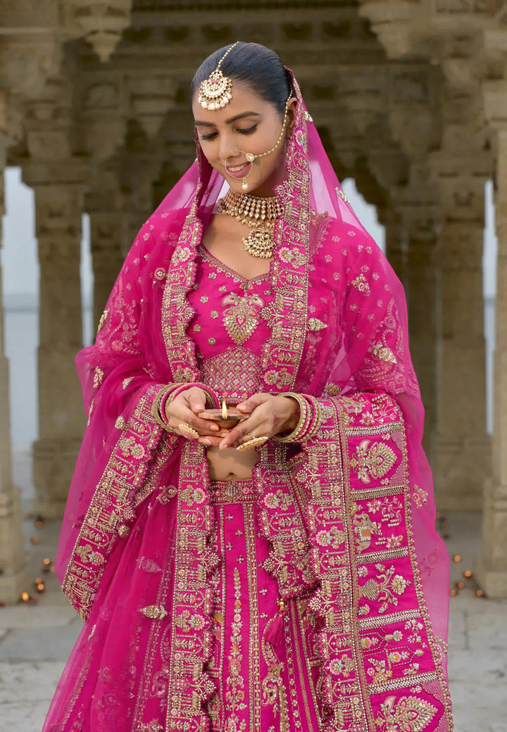 Elegant Bridal Silk Lehenga Choli | Art Silk with Zari & Sequins Work