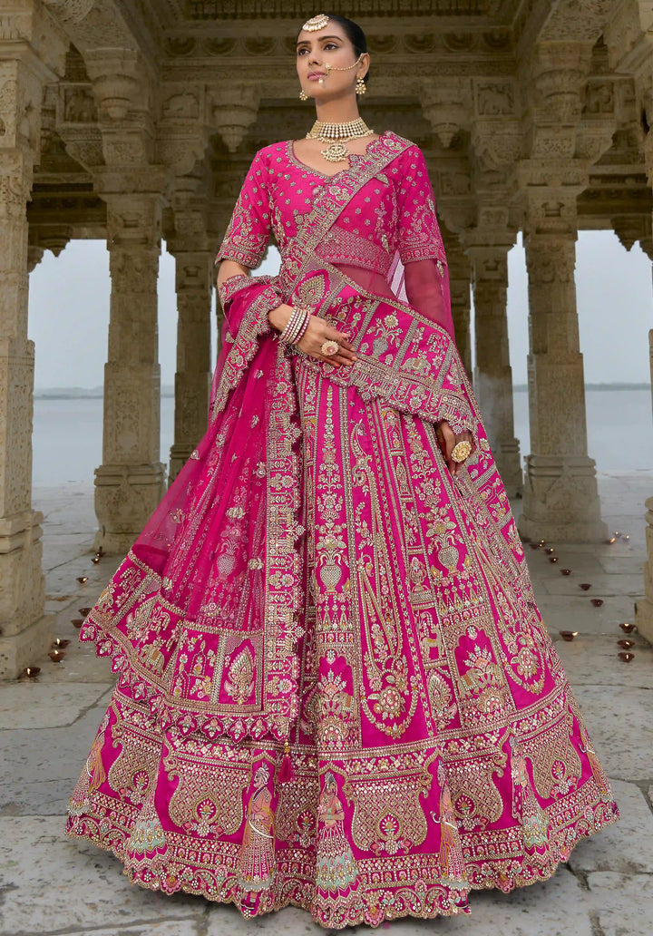 Elegant Bridal Silk Lehenga Choli | Art Silk with Zari & Sequins Work