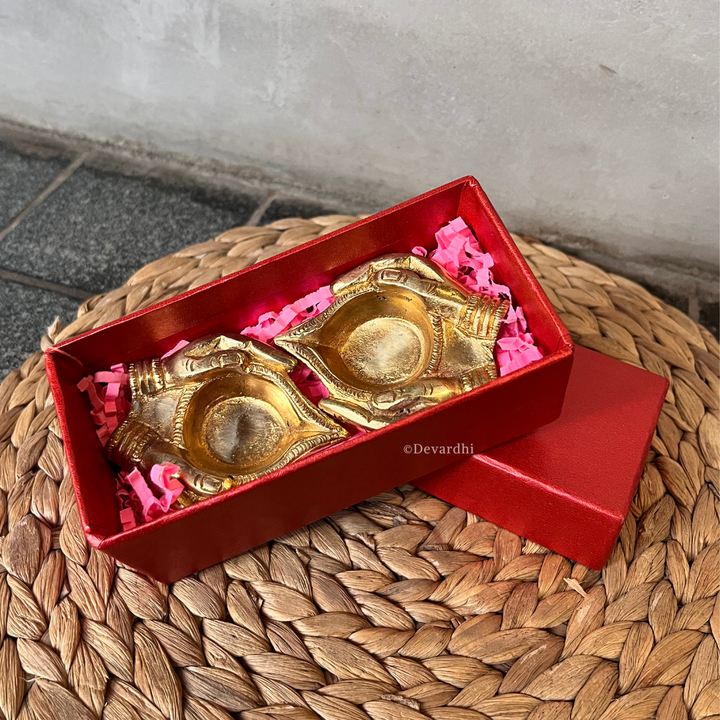 Bhakti Deepak Set 2 Pcs | Pooja Items Gift for Diwali & Celebrations