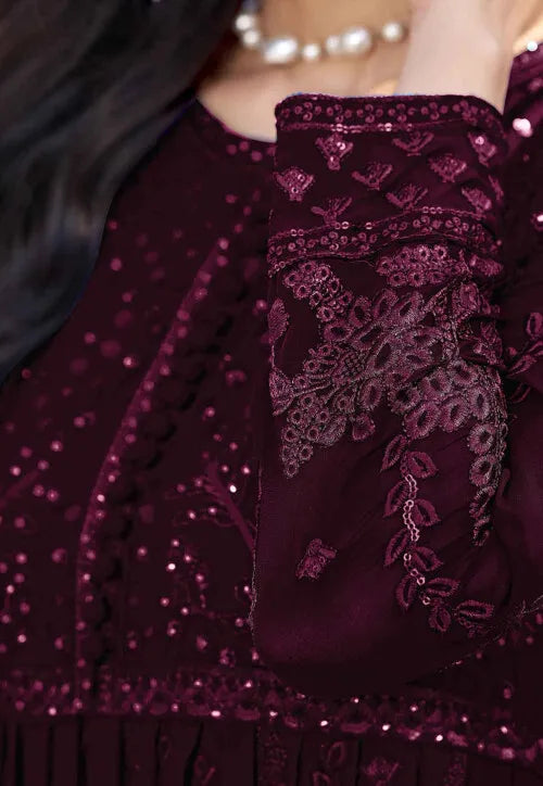 Designer Georgette Anarkali Suit | Heavy Embroidery with Dupatta