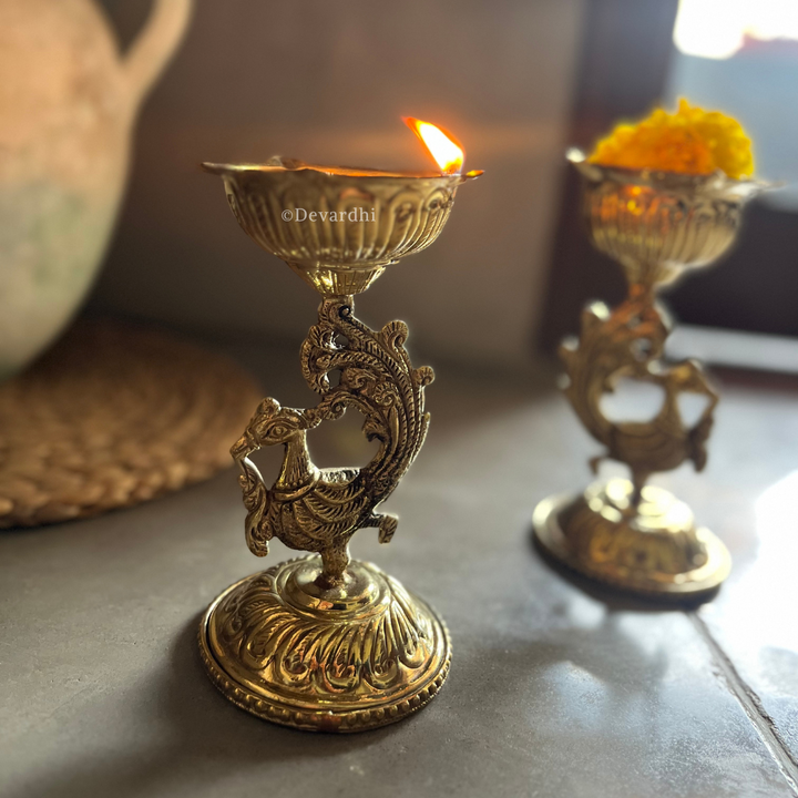 Arpan Dipak | Traditional Brass Oil Lamp for Pooja Rituals