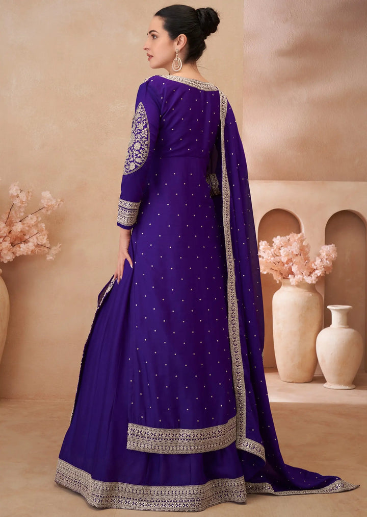 Designer Chinon Silk Top-Lehenga with Dupatta for Festive Wear
