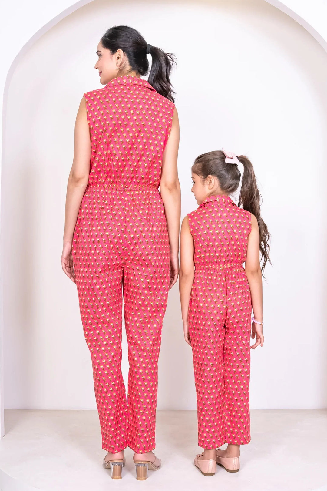 Red & Yellow Holiday Jumpsuit Sets - Mommy & Me Matching Outfits