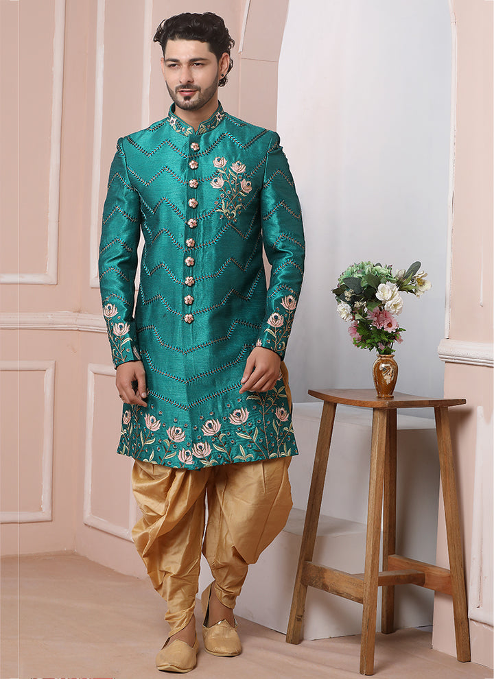 Ethnic Banarasi Sherwani | Rich Embroidery Work for Traditional Occasions