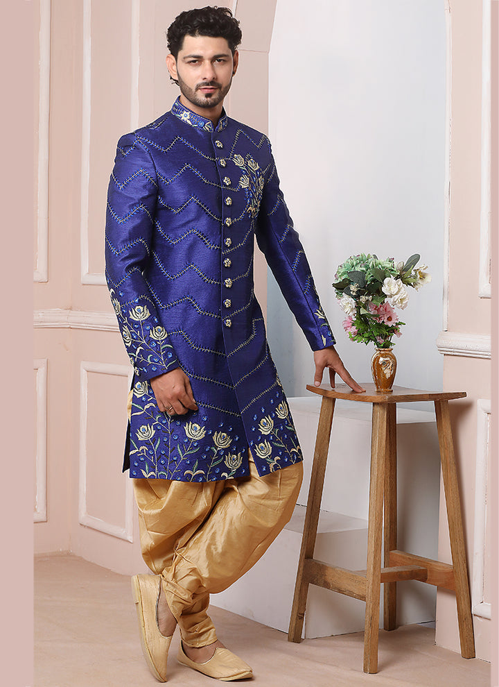 Ethnic Banarasi Sherwani | Rich Embroidery Work for Traditional Occasions