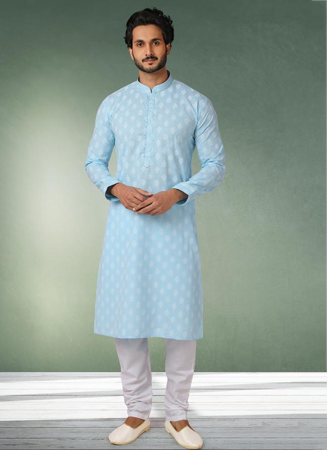 Cotton Kurta Pajama | Stylish Printed Design for Festive & Casual Wear