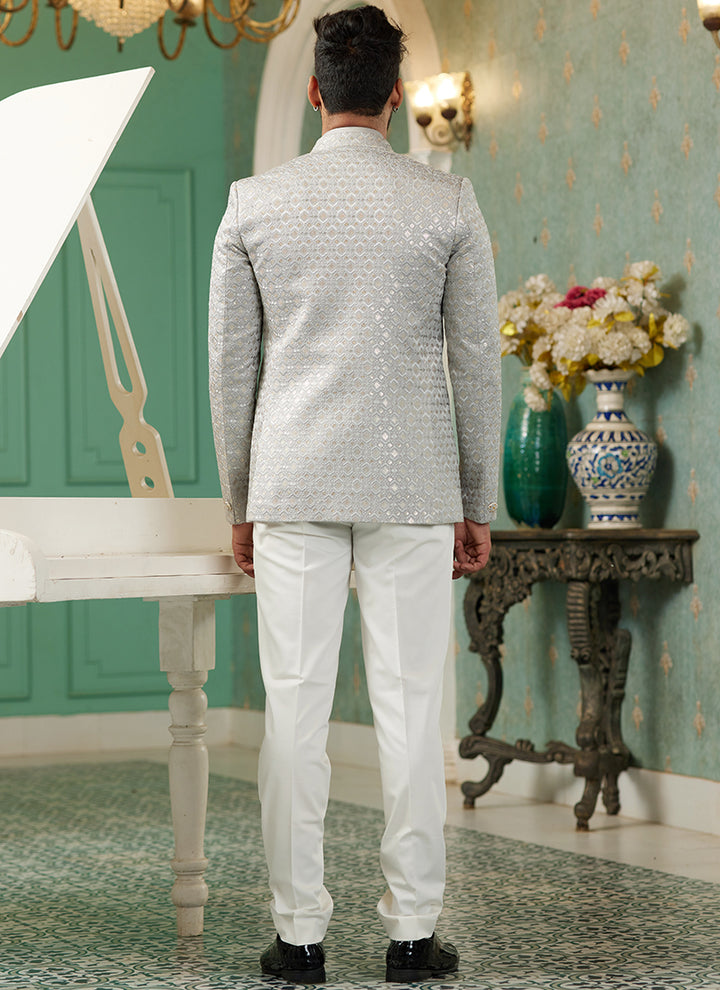 Gary Art Silk  Jodhpuri Suit | Elegant Traditional Attire for Wedding Wear