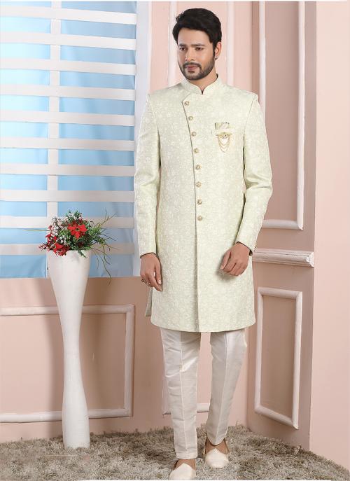 Stylish Pista Green Indowestern Suit | Stylish Attire for Grand Celebrations