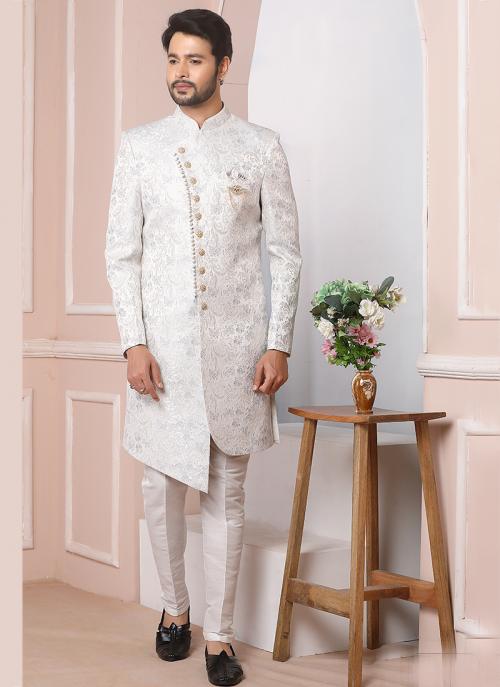 Luxurious Off-White Indo Western | Perfect for Weddings & Parties