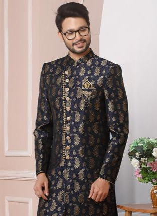 Stylish Navy  Indo Western Outfit | Fusion of Tradition & Modern Elegance