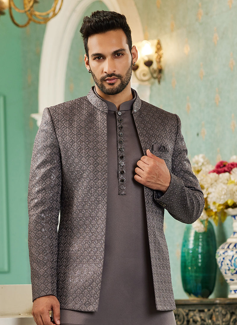Gary Art Silk Wedding Wear 3 Pcs Jodhpuri Suit | Traditional Attire for Special Occasions
