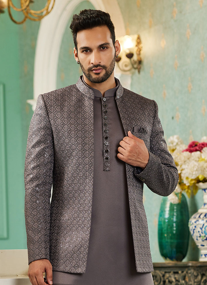 Gary Art Silk Wedding Wear 3 Pcs Jodhpuri Suit | Traditional Attire for Special Occasions