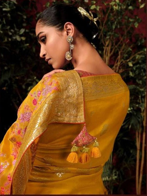 Luxury Viscose Silk Saree | Traditional Zari Weaving Saree