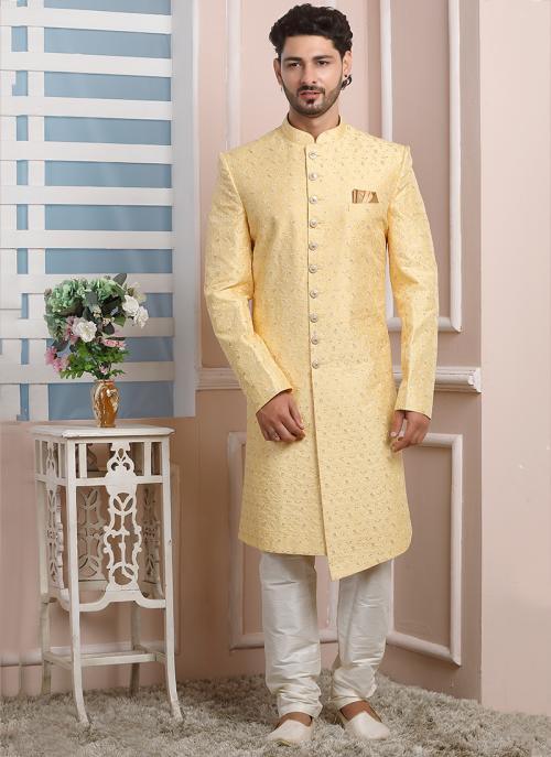 Yellow Grand Indo Western Outfit | Perfect Blend of Luxury & Tradition