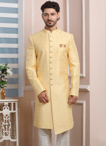 Yellow Grand Indo Western Outfit | Perfect Blend of Luxury & Tradition