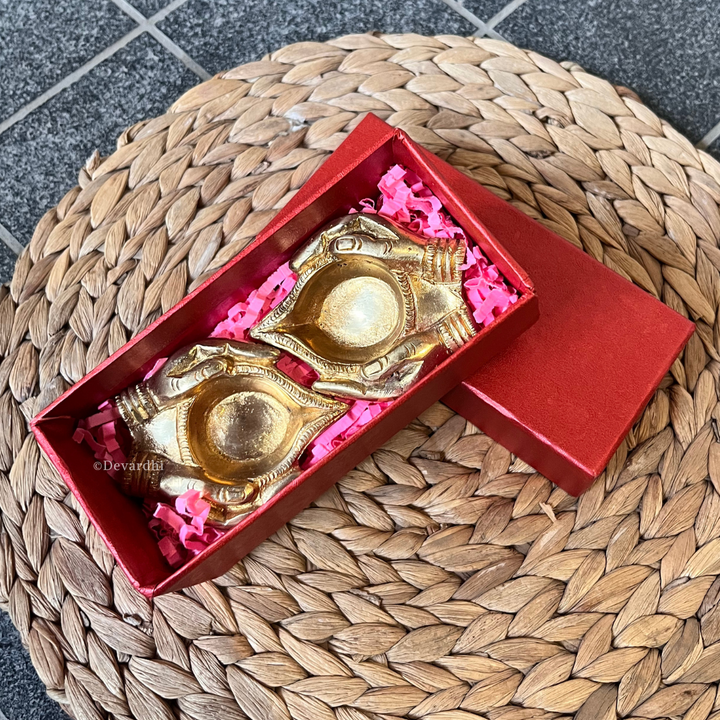 Bhakti Deepak Set 2 Pcs | Pooja Items Gift for Diwali & Celebrations