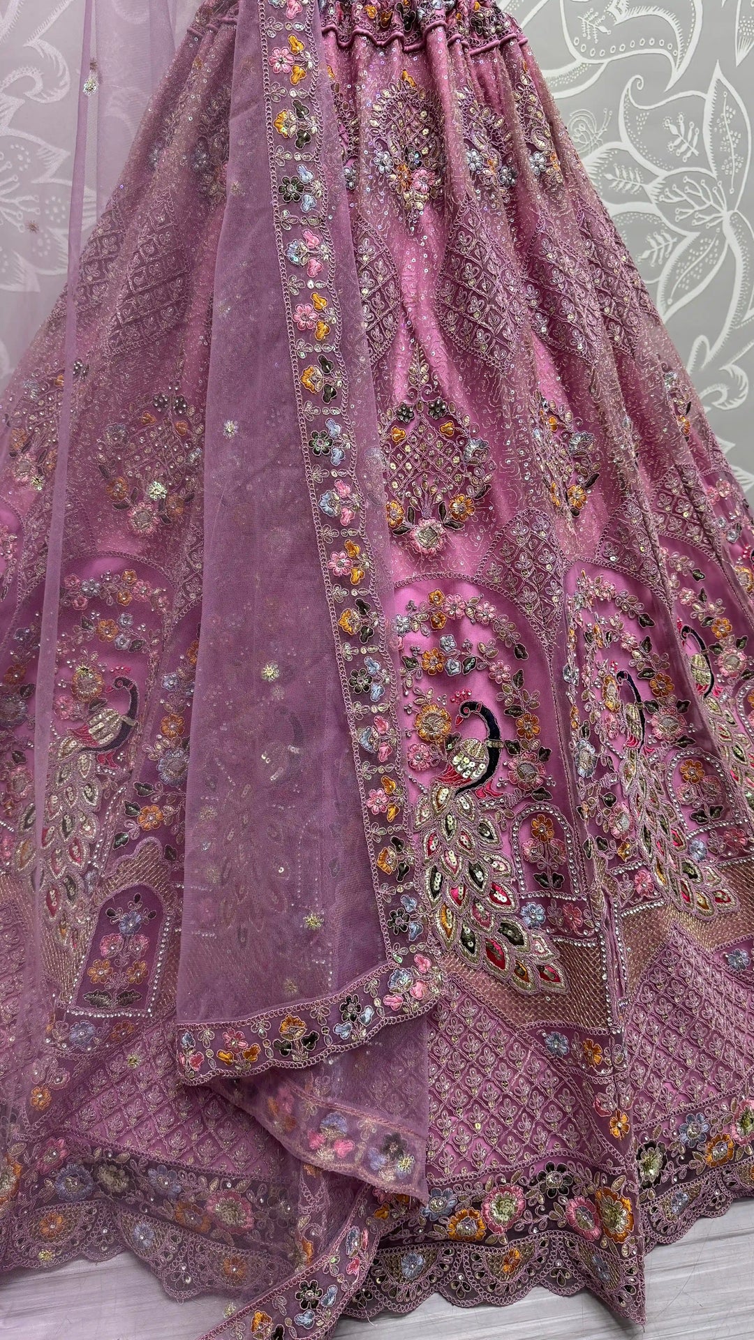 Fabulous Pink Sequins Work Net | Wedding Wear Lehenga Choli With Dupatta Fashionable