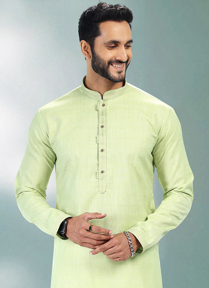 Men's Cotton Linen Pin tux Kurta Pajama | Traditional Wear for Festivals