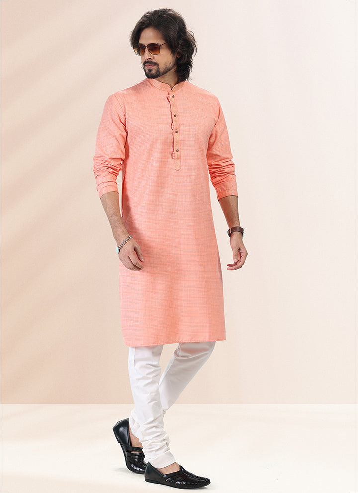 Men's Cotton Linen Pin tux Kurta Pajama | Traditional Wear for Festivals