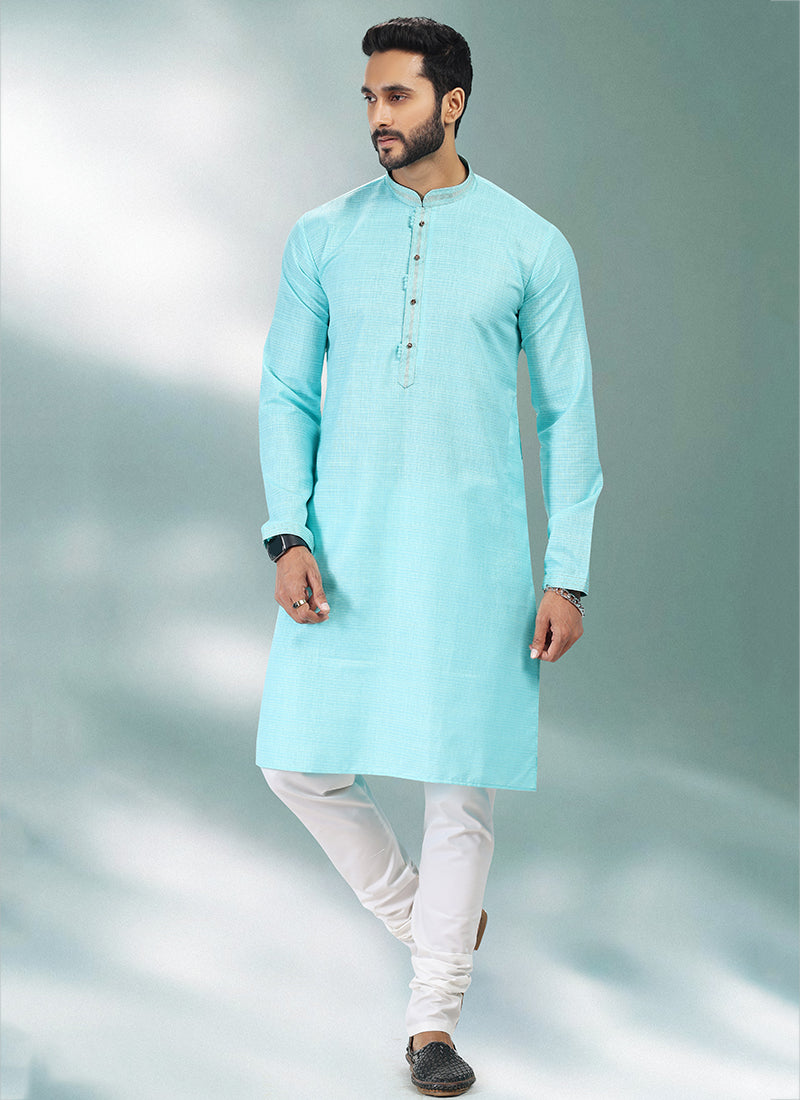 Men's Cotton Linen Pin tux Kurta Pajama | Traditional Wear for Festivals