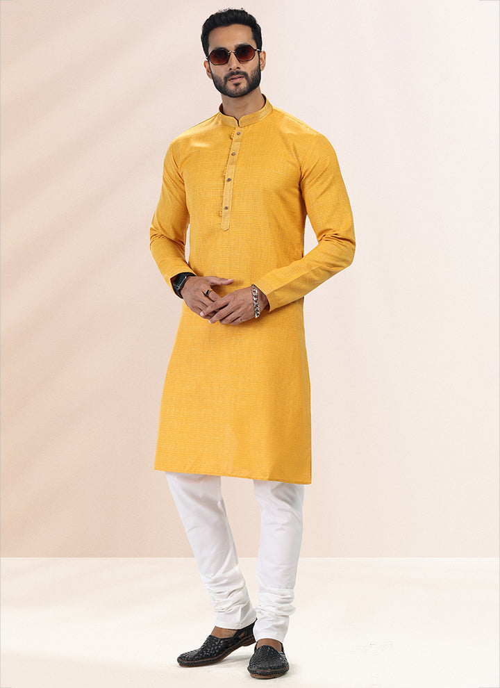 Men's Cotton Linen Pin tux Kurta Pajama | Traditional Wear for Festivals