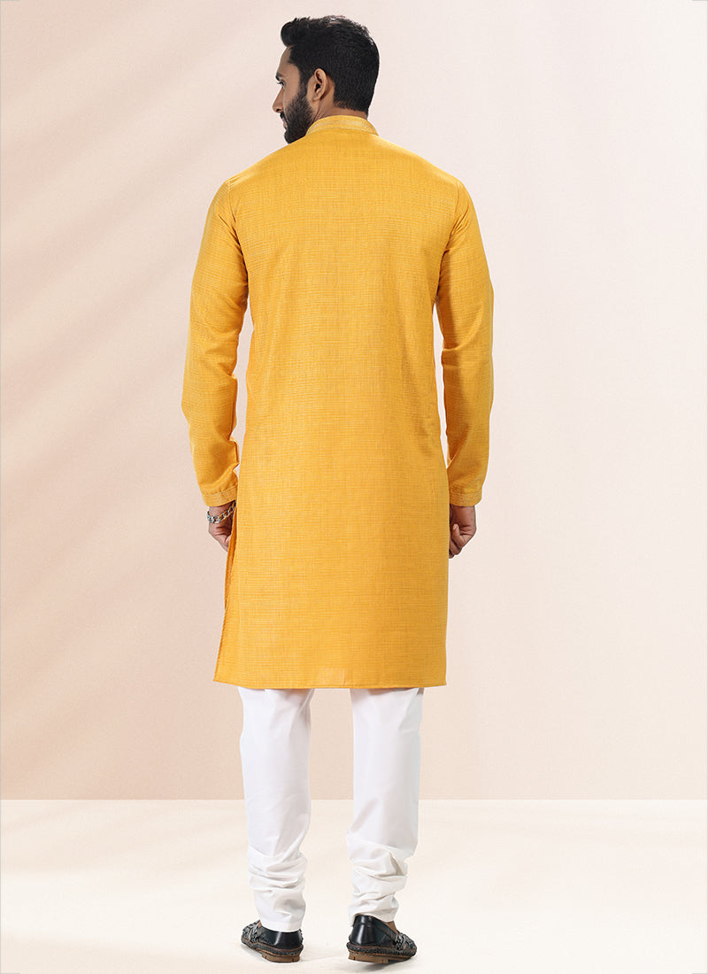 Men's Cotton Linen Pin tux Kurta Pajama | Traditional Wear for Festivals