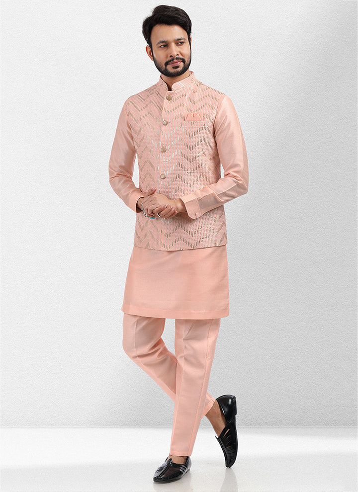 Authentic Ethnic art silk Premium Kurta Pajama | Handcrafted with Intricate Details for Timeless Appeal