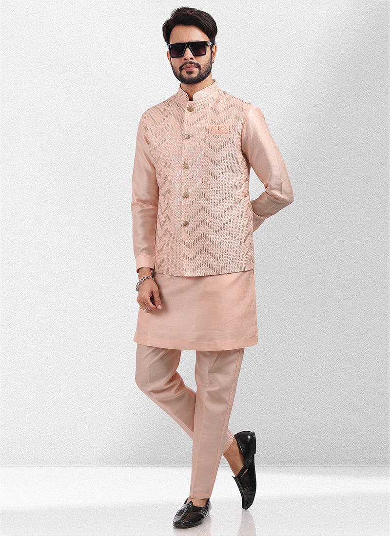 Authentic Ethnic art silk Premium Kurta Pajama | Handcrafted with Intricate Details for Timeless Appeal